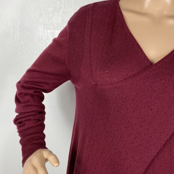 Lululemon Athletica burgundy color button closure yoga workout cardigan size 6 - Picture 2 of 9